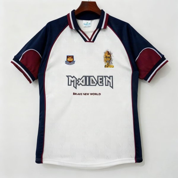 West Ham United x Iron Maiden 1999 Away Retro Jersey