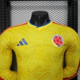 Player Version Colombia 2026 Home Long Sleeve Authentic Jersey
