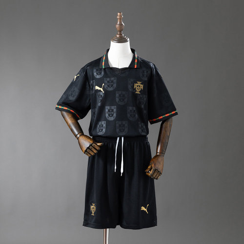 Kids Portugal 2026 Black Panther Jersey and Short Kit