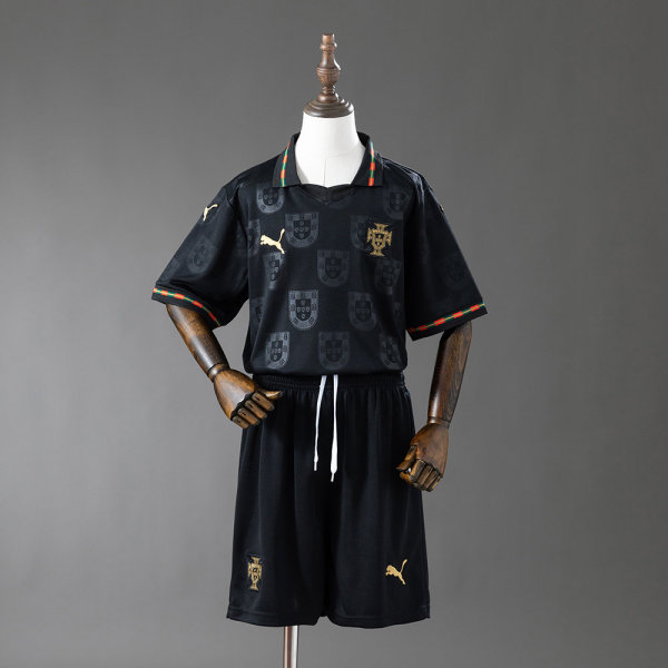 Kids Portugal 2026 Black Panther Jersey and Short Kit