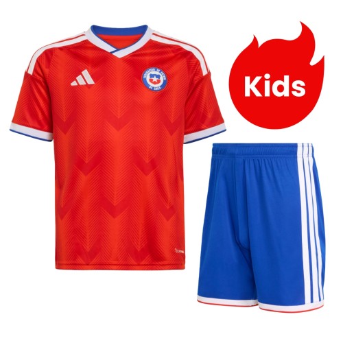 Kids Chile 2026 Home Jersey and Short Kit