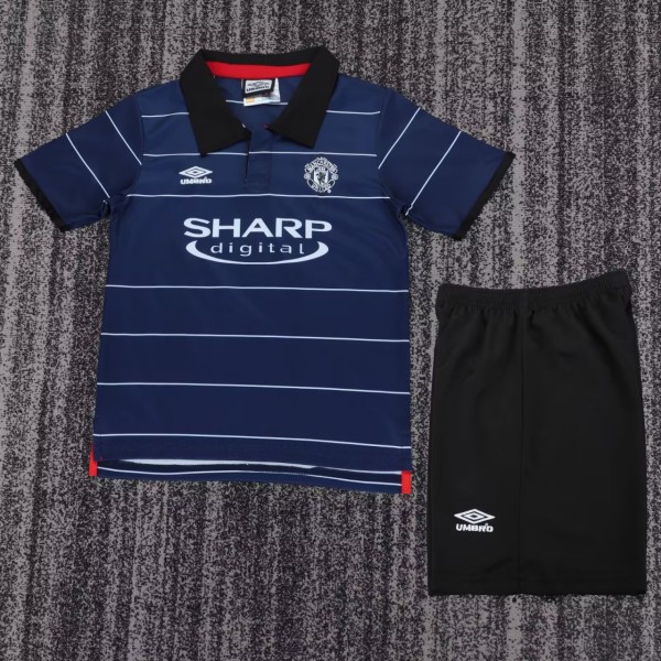 Kids MUFC 1999/2000 Away Retro Kit