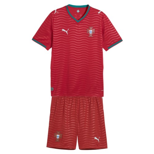 Kids Portugal 2026 Home Jersey and Short Kit