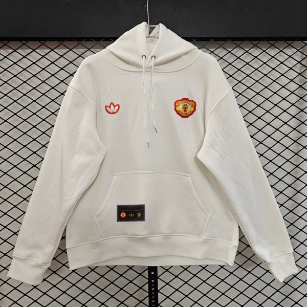 MUFC 25/26 Team Hoodie White