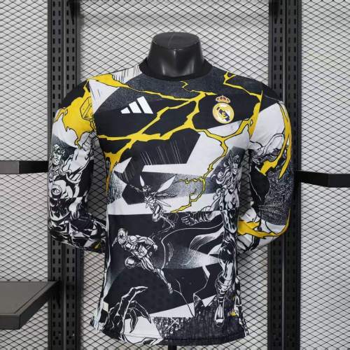 Player Version Real Madrid 25/26 Marvel Long Sleeve Authentic Jersey