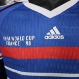 Player Version France 1998 World Cup Home Retro Jersey
