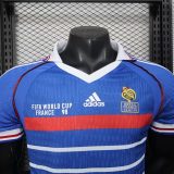 Player Version France 1998 World Cup Home Retro Jersey