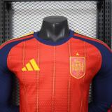 Player Version Spain 2026 Home Long Sleeve Authentic Jersey