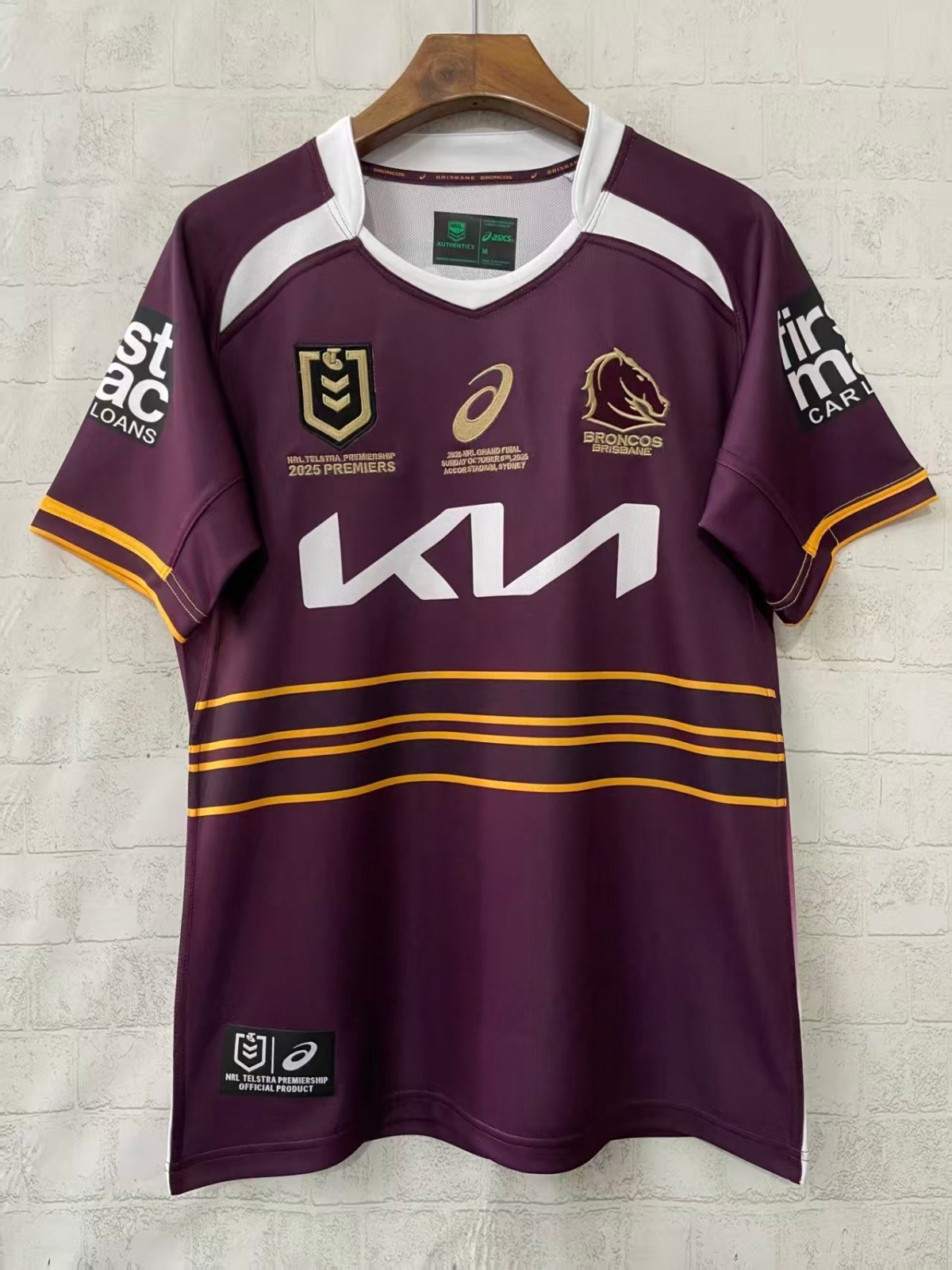 US$ 21.99 - Brisbane Broncos 2025 Mens Premiers Rugby Jersey - m