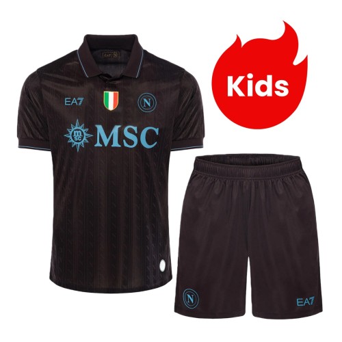 Kids SSC Napoli 25/26 Third Jersey and Short Kit