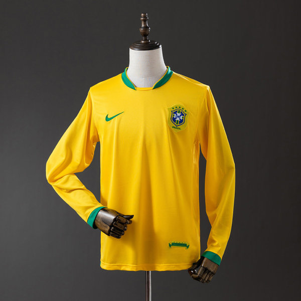 Brazil 2006 Home Long Sleeve Retro Jersey