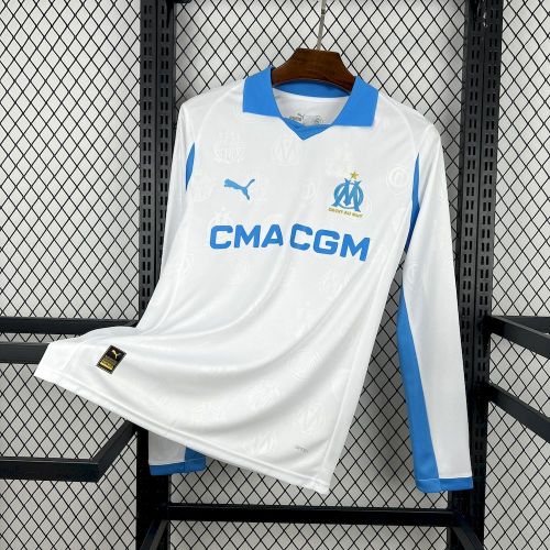 Thai Version Olympique Marseille 25/26 Home Long Sleeve Jersey