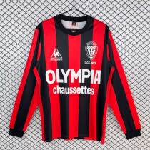 OGC Nice 1977/1978 Home Long Sleeve Retro Jersey