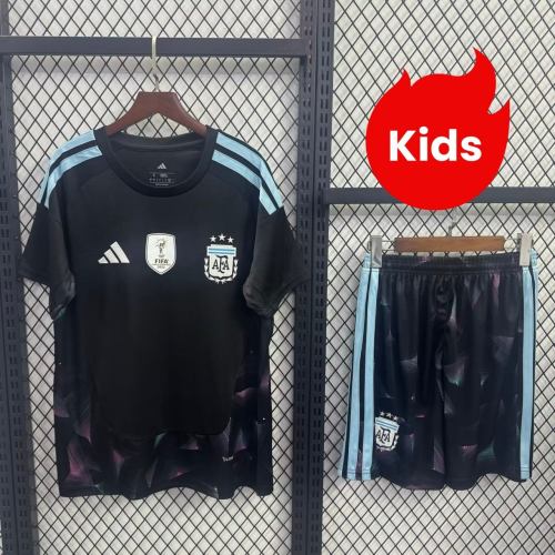 Kids Argentina 2026 Goalkeeper Jersey and Short Kit