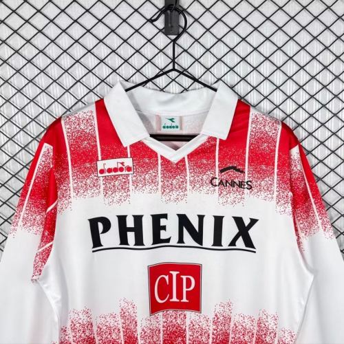 AS Cannes 1991/1992 Home Long Sleeve Retro Jersey