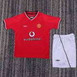 Kids MUFC 2000/2002 Home Retro Kit