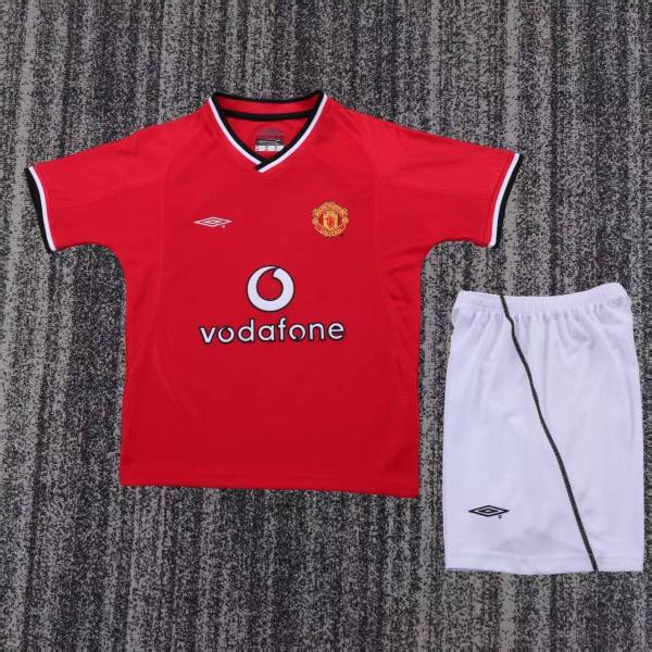 Kids MUFC 2000/2002 Home Retro Kit