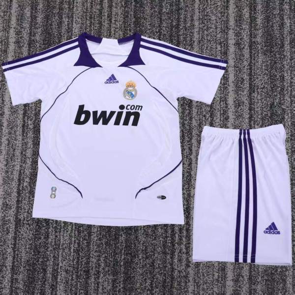 Kids Real Madrid 2007/2008 Home Retro Kit
