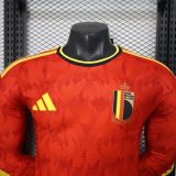 Player Version Belgium 2026 Home Long Sleeve Authentic Jersey