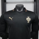 Player Version Portugal 2026 Black Panther Pro Long Sleeve Jersey