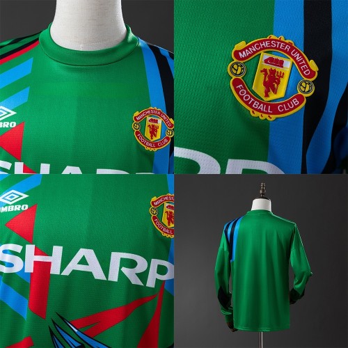 MUFC 1992/1993 Goalkeeper Long Sleeve Retro Jersey