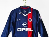 PSG 2001/2002 Home Long Sleeve Retro Jersey
