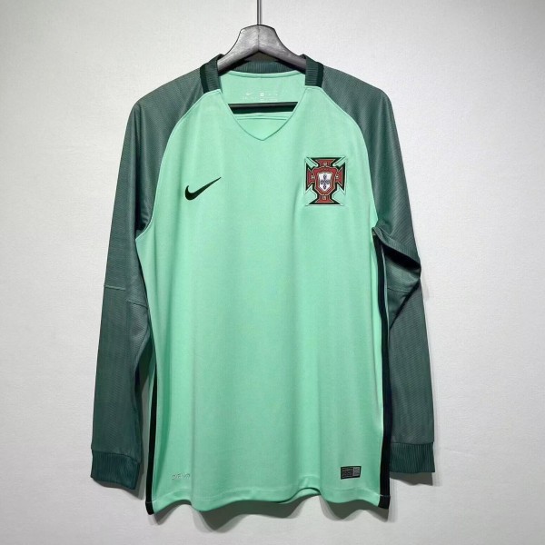Portugal 2016 Euro Away Long Sleeve Retro Jersey