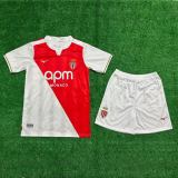 Kids AS Monaco 25/26 Home Jersey and Short Kit