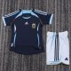 Kids Argentina 2006 World Cup Away Retro Kit