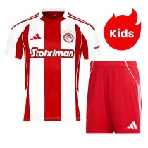 Kids Olympiacos Piraeus 25/26 Home Jersey and Short Kit