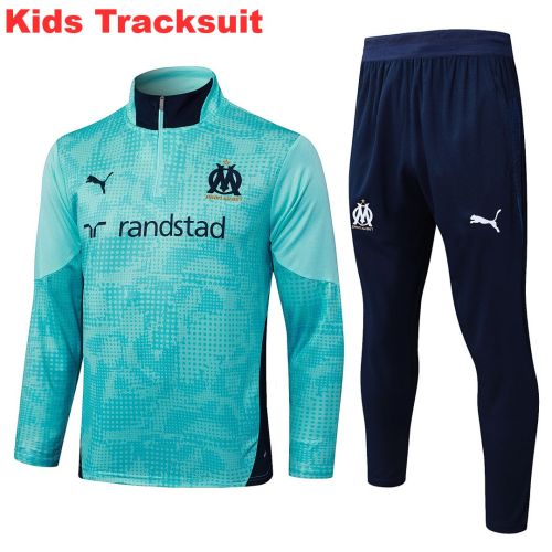 Kids Olympique Marseille 25/26 Half-Zip Sweatshirt and Pants Set E25194 - PM