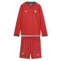 Kids Portugal 2026 Home Long Sleeve Jersey and Short Kit