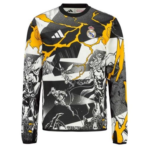 Thai Version Real Madrid 25/26 Marvel Long Sleeve Jersey