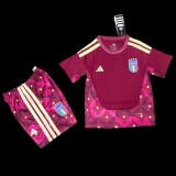 Kids Italy 2026 Home Goalkeeper Jersey and Short Kit