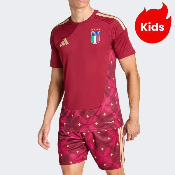 Kids Italy 2026 Home Goalkeeper Jersey and Short Kit