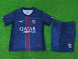 Player Version Kids PSG 25/26 Home Authentic Jersey and Short Kit