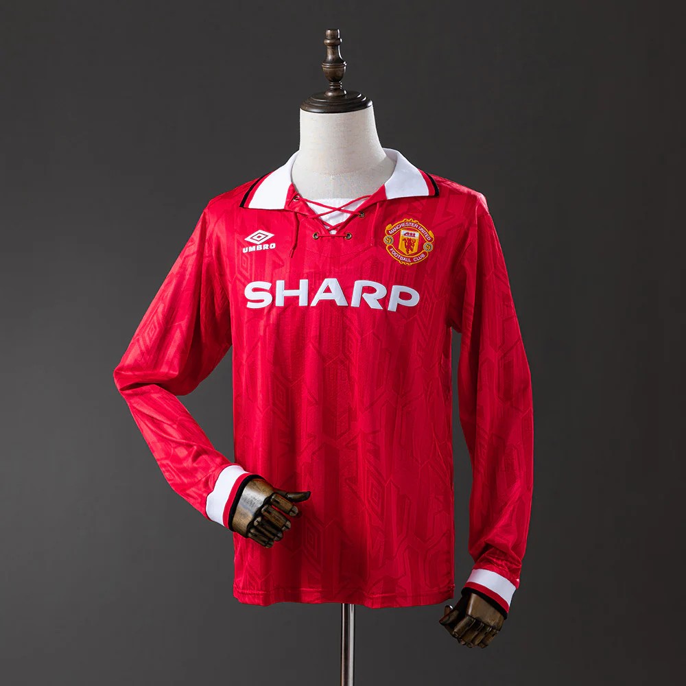 US$ 22.99 - MUFC 1992/1994 Home Retro Long Sleeve Jersey - m
