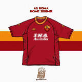 AS Roma 2000/2001 Home Retro Jersey