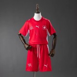 Kids Switzerland 2026 Home Jersey and Short Kit