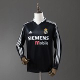 Real Madrid 2004/2005 Away Long Sleeve Retro Jersey