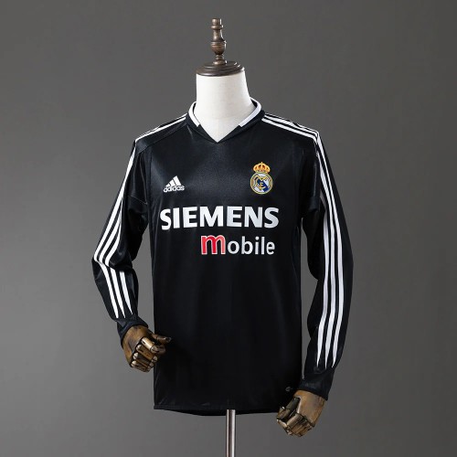 Real Madrid 2004/2005 Away Long Sleeve Retro Jersey