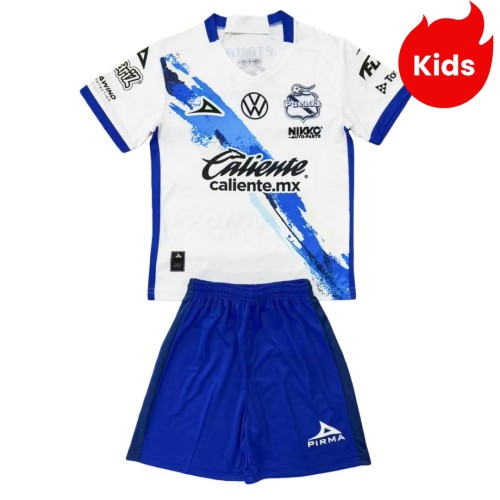 Kids Club Puebla 25/26 Home Jersey and Short Kit