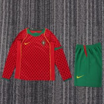 Kids Portugal 2004/2006 Home Long Sleeve Retro Kit
