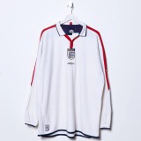 England 2004 Home Long Sleeve Retro Jersey