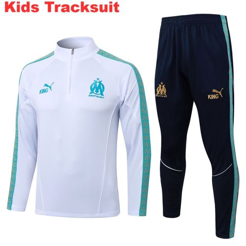 Kids Olympique Marseille 25/26 Half-Zip Sweatshirt and Pants Set E25225