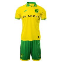 Kids Norwich City 25/26 Home Jersey and Short Kit