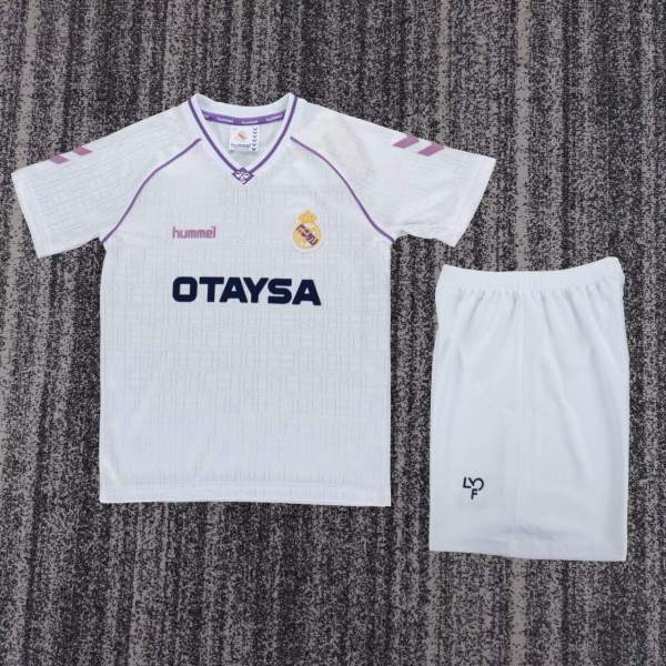 Kids Real Madrid 1990/1991 Home Retro Kit