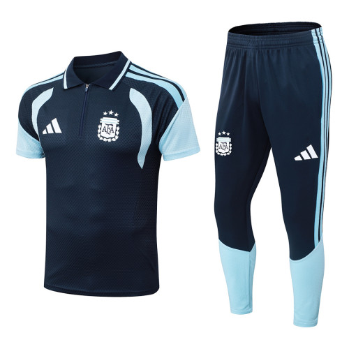 Player Version Argentina 26/27 1/4 Zip Training Pro Polo and Pants Set D2603