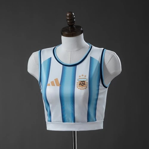 Thai Version Women's Argentina 2026 Home Cropped Vest