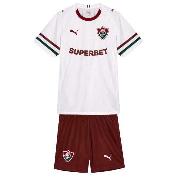 Kids Fluminense 26/27 Away Jersey and Short Kit